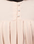 Chic Abaya with pleated chest and bell sleeves for a casual look In Color Blush Skin