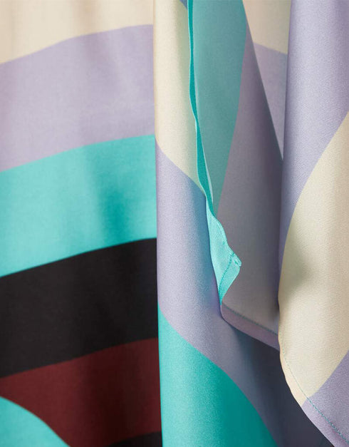 Blue And Grey Soft Silk Crepe Kaftan multi color kaftan