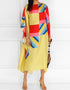 Yellow Soft Satin Silk Kaftan