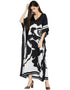 Black And White Fancy Soft Silk Crepe Kaftan designer kaftan