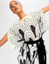 Black And White Fancy Soft Silk Crepe Kaftan buy casual kaftan
