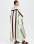 Cream Fancy Soft Satin Silk Kaftan Back View