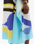 Blue Fancy Chelsea Georgette Kaftan Back View