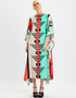 Multi Fancy Soft Satin Silk Kaftan Closure View