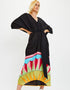 Black Fancy Chelsea Georgette Kaftan Closure View