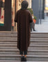 Brown Latest Printed Kaftans Back View