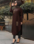 Brown Latest Printed Kaftans Closure View