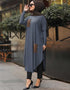 Grey Latest Printed Kaftans Closure View