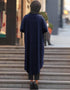 Navy Blue Latest Printed Kaftans Closure View