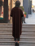 Brown Latest Printed Kaftans Closure View