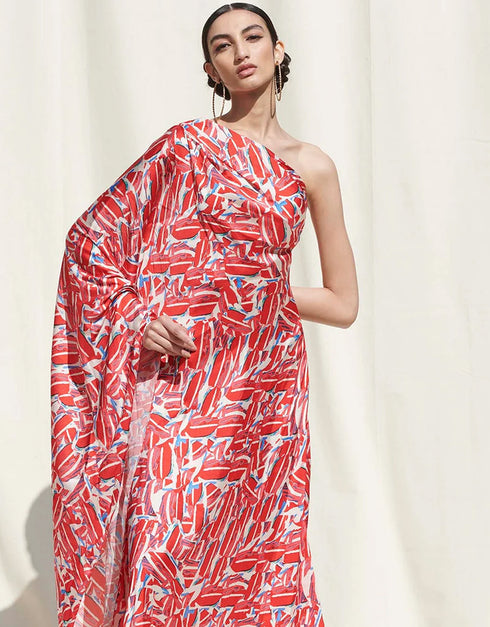 Red Off Shoulder Kaftan maxi kaftan
