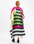 Lime Green Latest Printed Wide Width Kaftan Back View