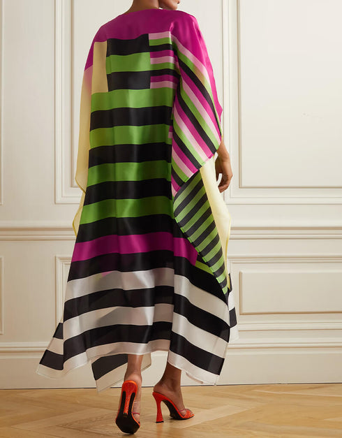 Lime Green Latest Printed Wide Width Kaftan Buy designer kaftan Online