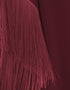 Wine V-Neck Style Fringed Kaftans casual kaftan