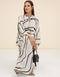 Black Latest Printed Maxi Dress
