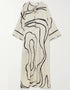 Black Latest Printed Maxi Dress womens kaftan