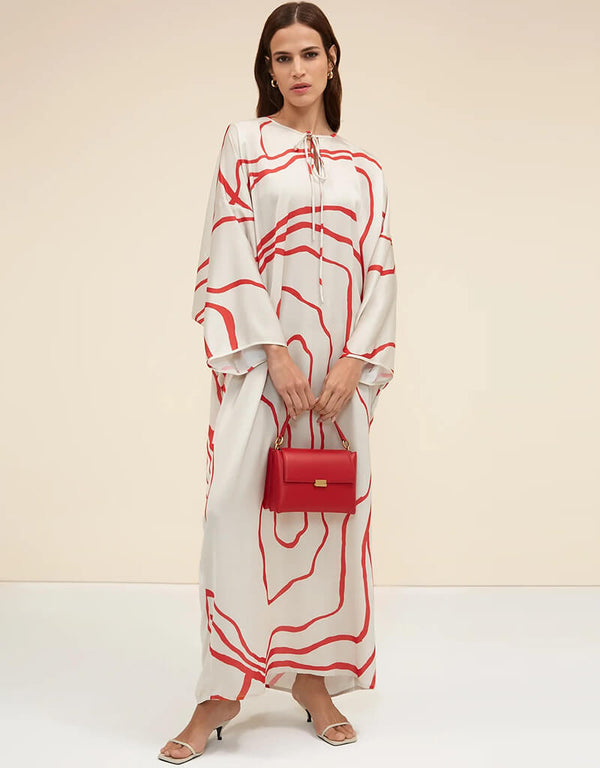Red Latest Printed Maxi Dress