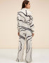 Black Latest Printed Oversize Shirt & Pant Back View