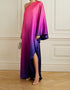 Medium Red Violet Heavy Designer Digital Printed Maxi Style Dress