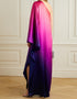 Medium Red Violet Heavy Designer Digital Printed Maxi Style Dress Back View