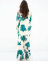 Deep Aqua Latest Heavy Designer Maxi Dress Closure View