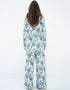 Greyish Blue Latest Heavy Designer Maxi Dress Closure View
