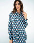 Blue Latest Heavy Designer Maxi Dress Back View