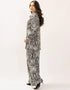 Black Latest Heavy Designer Maxi Dress Closure View