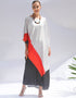 Lavender Grey Heavy Designer Digital Printed Maxi Style Dress Closure View