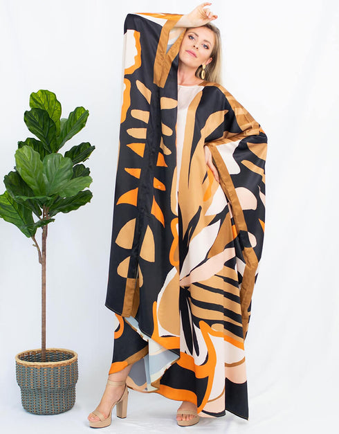 Light Orange Heavy Designer Digital Printed Maxi Style Dress Buy Beach Kaftans Online