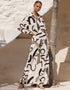 Designer Party Wear Readymade Co-Ords Set Cream Korean Bsy Pant Shirt Front View