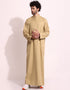 Beige Thobes Mulburry Cotton Digital Printed Work