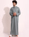 Grey Thobes Mulburry Cotton Digital Printed Work