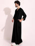 Black Thobes Spun Cotton Digital Printed Work
