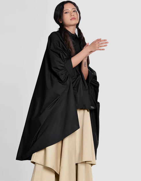 Black Natural Cotton Gown