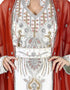 Arabic Rust Colored Embroidery worked Kaftan