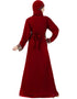Latest Maroon Georgette Hand Zari Embroidery Kaftan