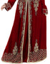 Latest Maroon Georgette Hand Zari Embroidery Kaftan