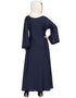 Arabic Hand embroidered Umbrella Nida Abaya Blue