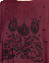 Muslimah Thread Embroidered Nida Kaftan Maroon