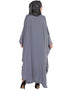 Muslim Thread Embroidered Nida Kaftan Black