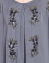 Arabic Thread Embroidered Nida Kaftan Grey