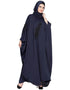 Modern embellished patch Nida Kaftan Navy Blue