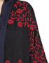 Trendy Front Open embroidered Dubai Kaftan Black