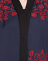 Modern Front Open embroidered Dubai Kaftan Navy Blue Women Online shopping USA