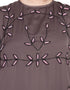 Women Hand embroidered at chest and sleeve A line Nida abaya Brown Women Online shopping USA