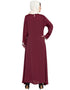 Muslim Pearls embellished A line Nida Abaya Purple Women Online shopping USA