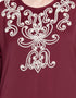 Muslim Pearls embellished A line Nida Abaya Purple Women Online shopping USA