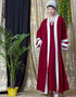 Dubai contrast band with inner Dubai Kaftan Red