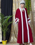 Dubai contrast band with inner Dubai Kaftan Red